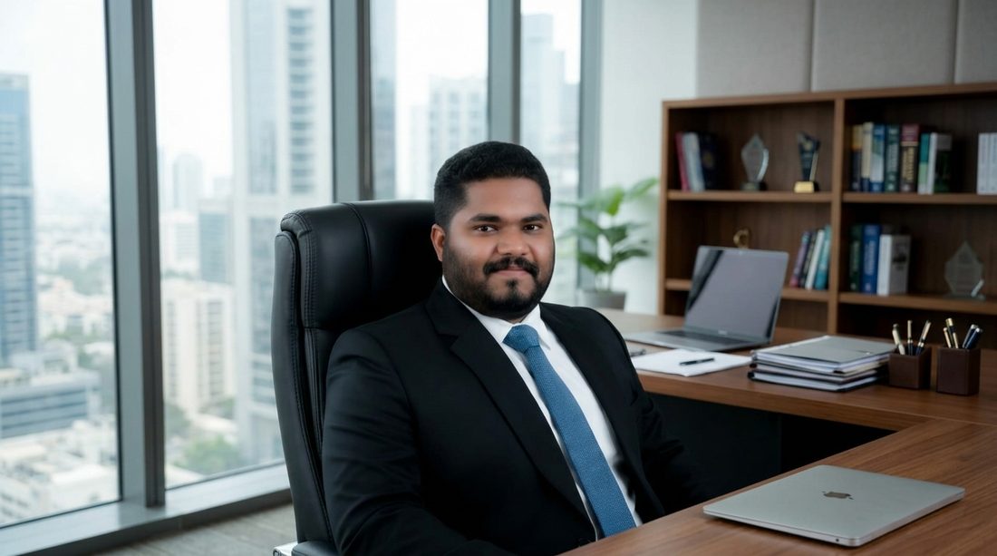 Alex Sam Issac, HSE advisor and safety professional, in his office